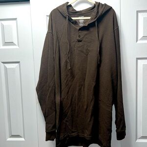 Men’s Big and Tall Henley Hoodie